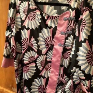 Bob Mackie Wearable Art blouse Asian Inspired size 1X